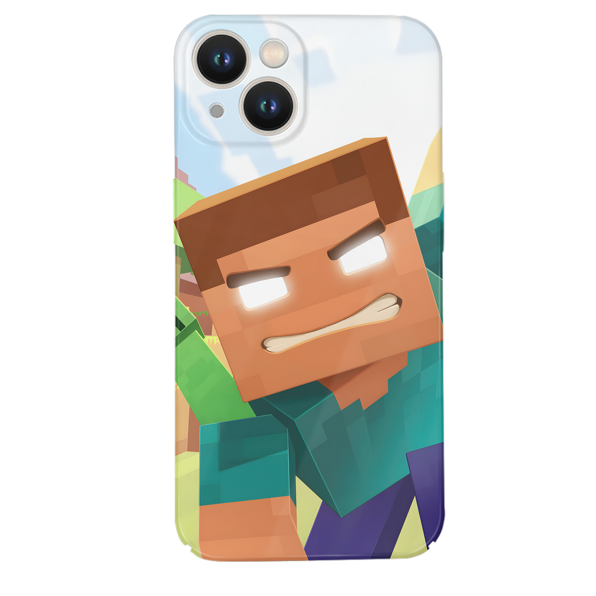 （画像用） マインクラフト ブロックの世界 Minecraft MC Block world 【iPhone 14シリーズ対応】ハードケース